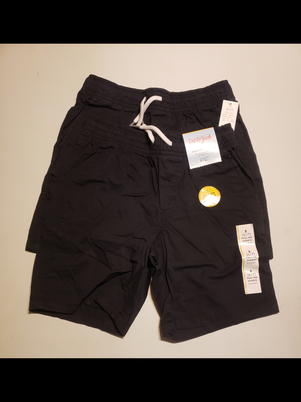 Cat & Jack Black Drawstring Pull-On Shorts for Kids